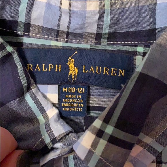 Ralph Lauren Boys Button Up Shirt. size M 10/12 - Picture 3 of 6